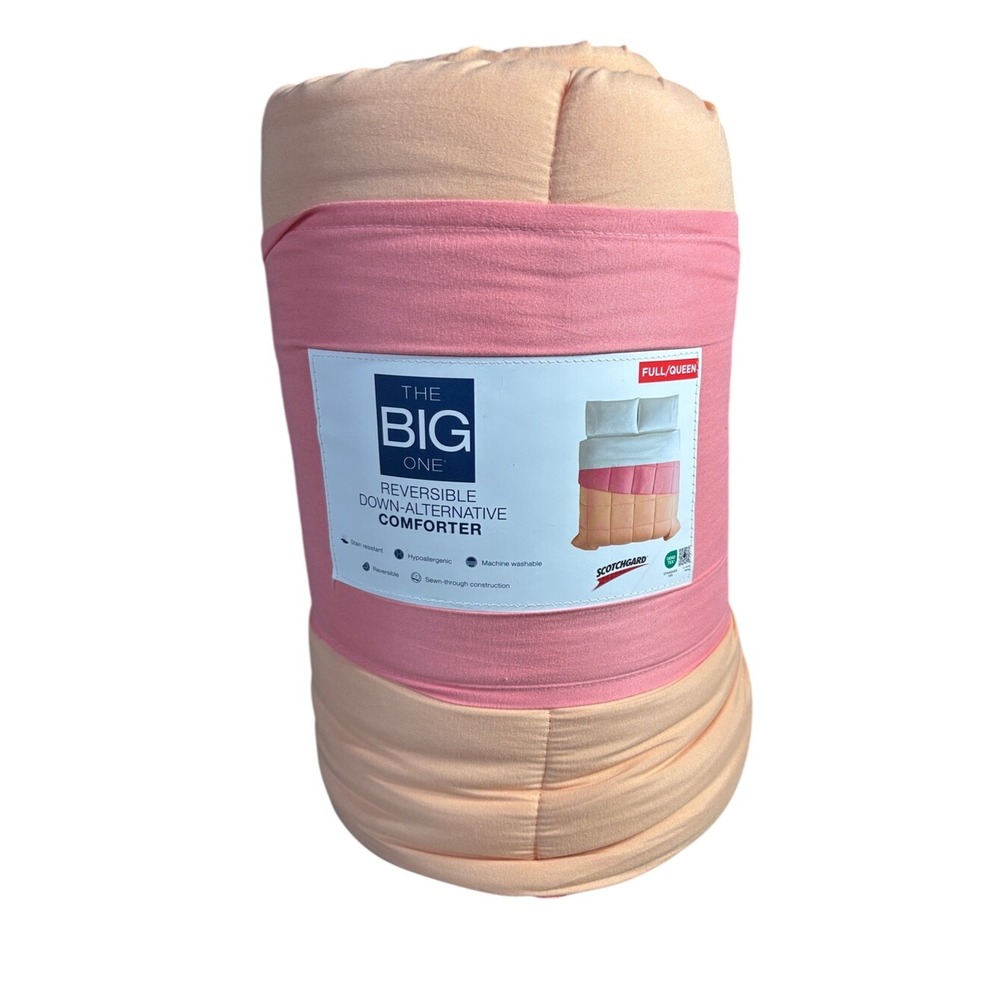 The Big One Full/Queen Comforter Blanket Down Alternative Apricot Pink GIFT NEW